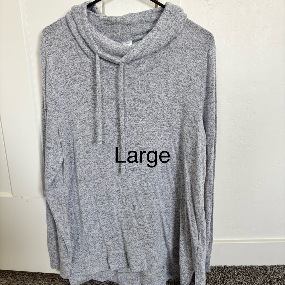 Gray Hooded Sweatshirt - Large